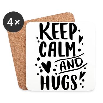 hug me - Coasters (set of 4) - white - Front