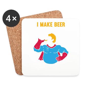 Drinking Drinking I Make Beer Disappear Gift - Coasters (set of 4) - white - Front