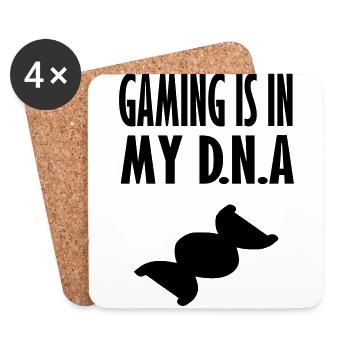 gaming dna - Coasters (set of 4) - white - Front