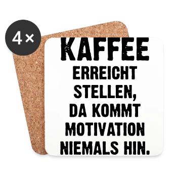 Kaffee - Untersetzer (4er-Set) - Weiß - Vorne