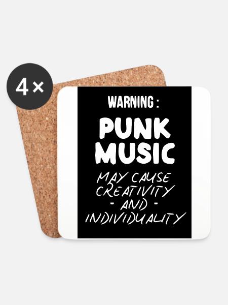 Punk Music May Cause Creativity and Individuality - Untersetzer (4er-Set) - Weiß