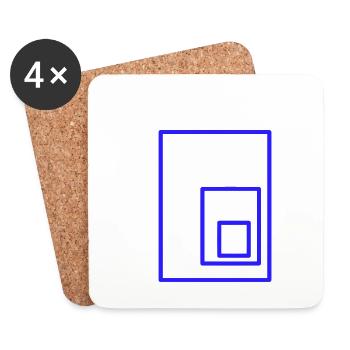 Rectangles - Dessous de verre (lot de 4) - blanc - Devant