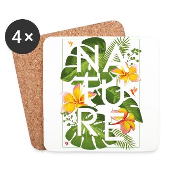 JUNGLE 1 - Coasters (set of 4) - white - Front