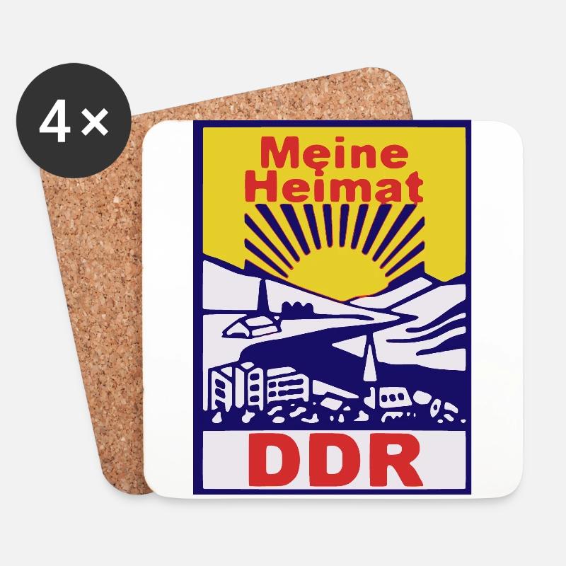 DDR - Meine Heimat - Untersetzer (4er-Set) - Weiß