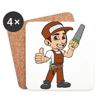 Carpenter carpenter - Coasters (set of 4) - white - Front