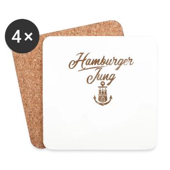 Hamburger Jung Design for all Hamburgers - Coasters (set of 4) - white - Front
