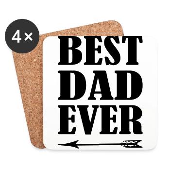 Best Dad Ever - Coasters (set of 4) - white - Front
