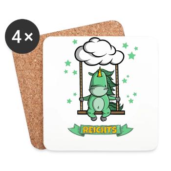 Unicorn - I'll rock you - Coasters (set of 4) - white - Front