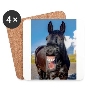 Horse LOL - Coasters (set of 4) - white - Front
