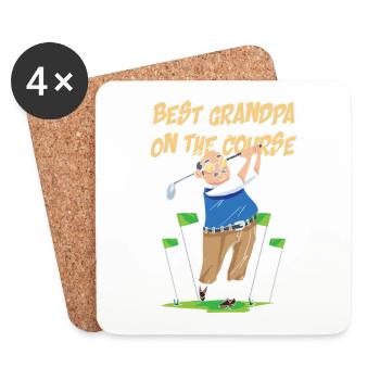 Golf - Best Grandpa on the course - Coasters (set of 4) - white - Front