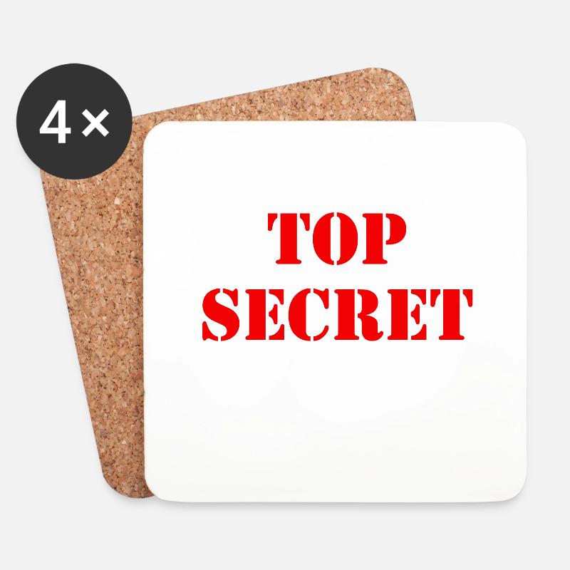 Top Secret - Untersetzer (4er-Set) - Weiß