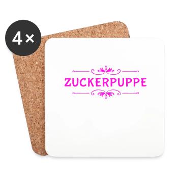 Zuckerpuppe - Dessous de verre (lot de 4) - blanc - Devant