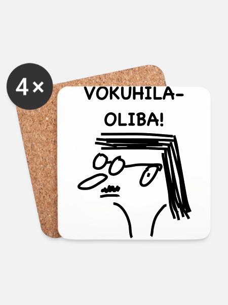 VokuHilaOliba 80er - Untersetzer (4er-Set) - Weiß