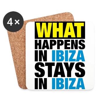 What Happens in Ibiza Stays in ibiza - Untersetzer (4er-Set) - Weiß - Vorne