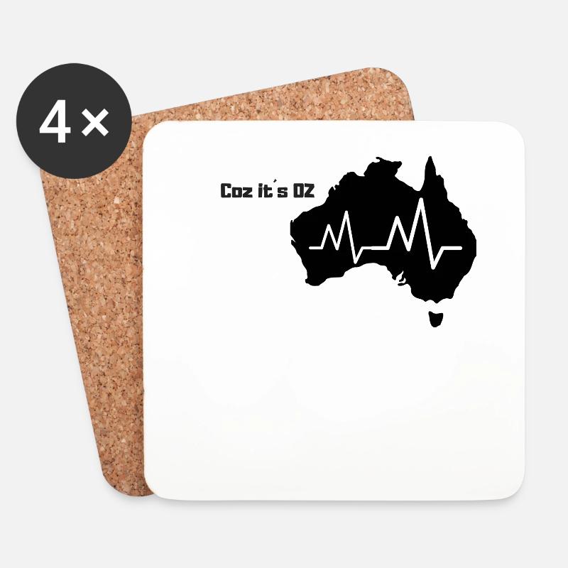 Weil es Australien ist, reisen, Down Under, Reise - Untersetzer (4er-Set) - Weiß