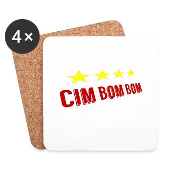 Cim Bom Bom Logo - Untersetzer (4er-Set) - Weiß - Vorne