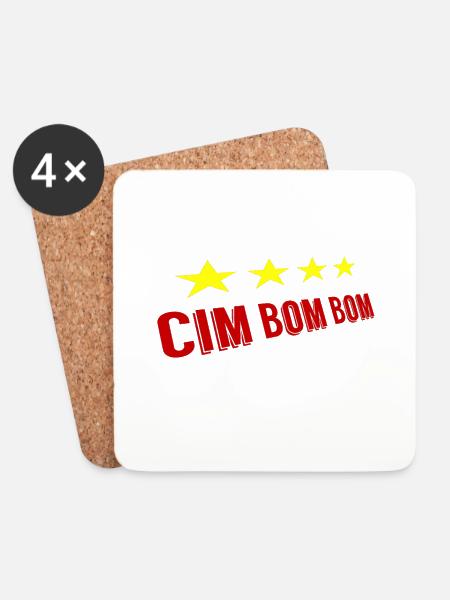 Cim Bom Bom Logo - Untersetzer (4er-Set) - Weiß