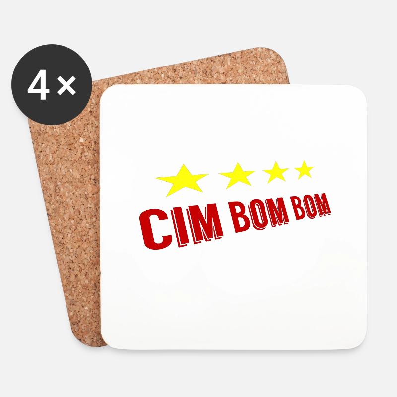 Cim Bom Bom Logo - Untersetzer (4er-Set) - Weiß