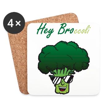 Bro Broccoli - Untersetzer (4er-Set) - Weiß - Vorne