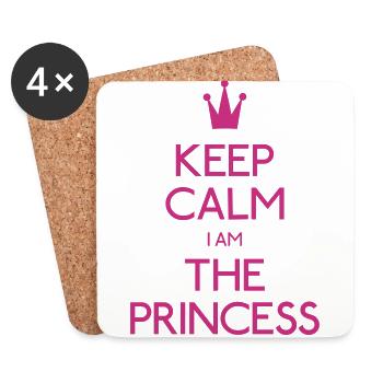 keep calm i am the princess - Coasters (set of 4) - white - Front