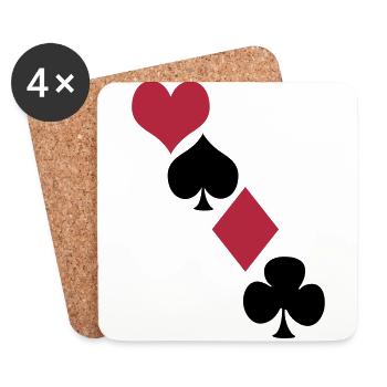 Kartendeck - Coasters (set of 4) - white - Front