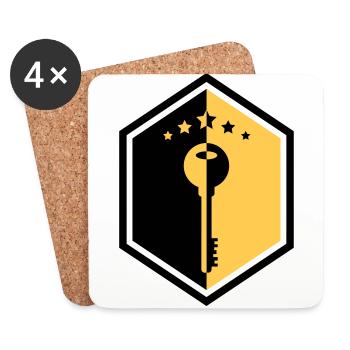 Locksmith Key Schlosser Serrurier Clé Serrure - Coasters (set of 4) - white - Front