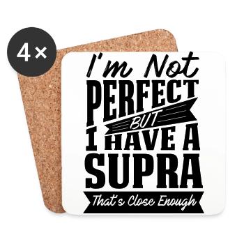 PERFECT WITH SUPRA B - Coasters (set of 4) - white - Front
