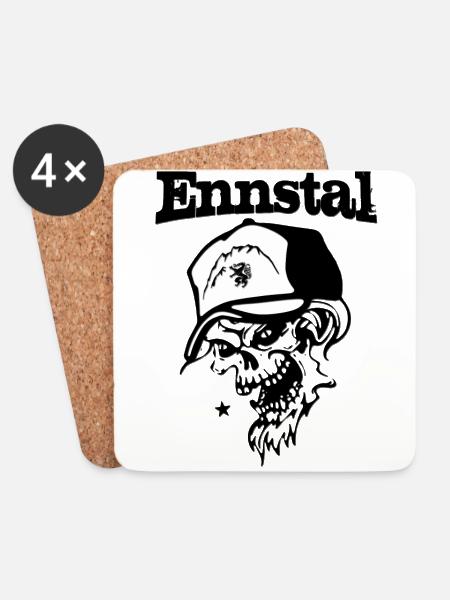 Ennstal - Steiermark - Grimming - Untersetzer (4er-Set) - Weiß