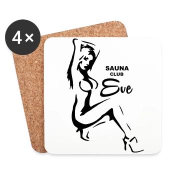 Saunaclub - Untersetzer (4er-Set) - Weiß - Vorne
