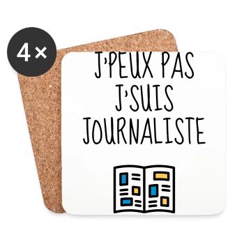 Journalist Journalism Journalismus Journaliste - Coasters (set of 4) - white - Front