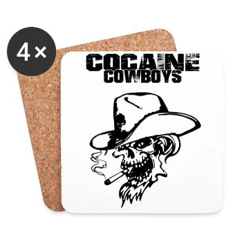 Cocaine Cowboys - Untersetzer (4er-Set) - Weiß - Vorne