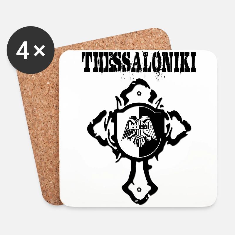 Thessaloniki - Untersetzer (4er-Set) - Weiß
