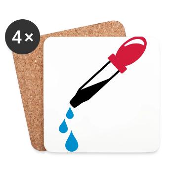 pipette - Dessous de verre (lot de 4) - blanc - Devant