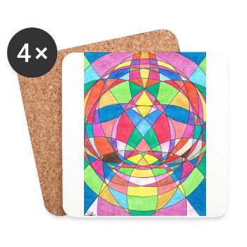 Chakra healing - Coasters (set of 4) - white - Front