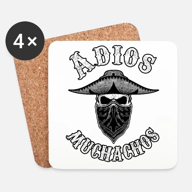 adios Muchachos - Untersetzer (4er-Set) - Weiß