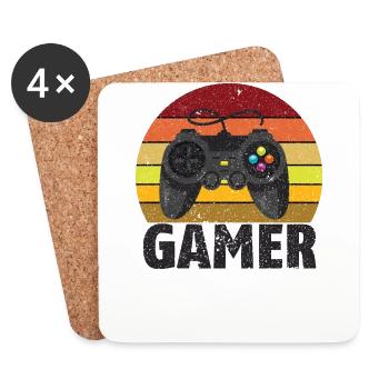 Gamer - Coasters (set of 4) - white - Front