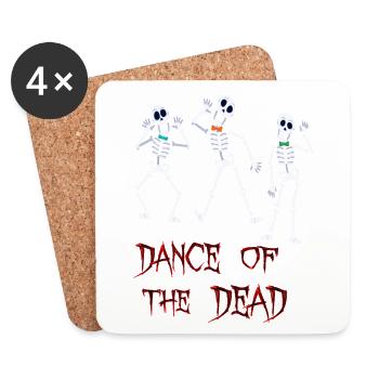 Dance of the Dead - Untersetzer (4er-Set) - Weiß - Vorne