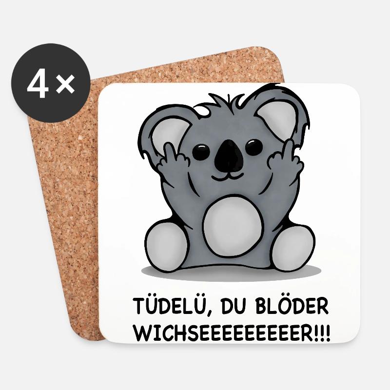 Koala - Untersetzer (4er-Set) - Weiß