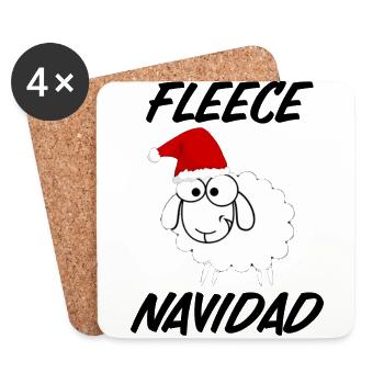 Fleece Navidad - Coasters (set of 4) - white - Front