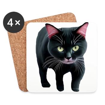 puss - Coasters (set of 4) - white - Front