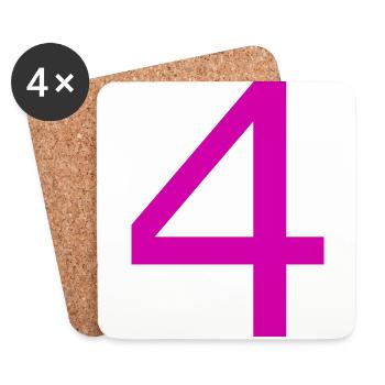 4 - Untersetzer (4er-Set) - Weiß - Vorne