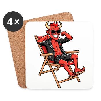 Red Devil - Coasters (set of 4) - white - Front