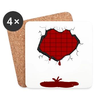 Chocolate Core - Coasters (set of 4) - white - Front
