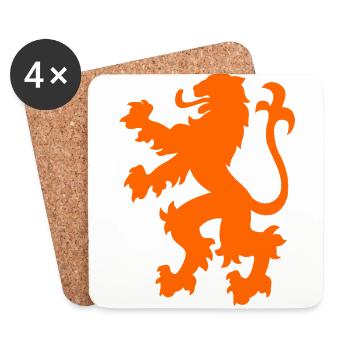 holland wappen orange löwe - Untersetzer (4er-Set) - Weiß - Vorne