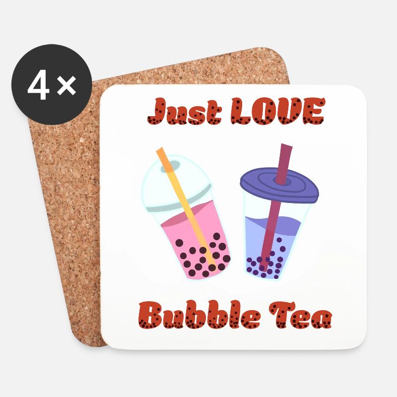 bubble tea - Coasters (set of 4) - white