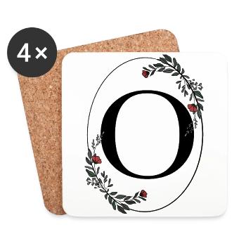Letter O - Coasters (set of 4) - white - Front