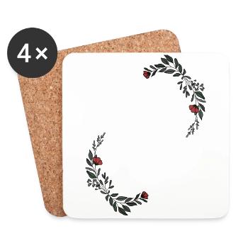 Lettre Z - Dessous de verre (lot de 4) - blanc - Devant