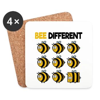 Bee Different Bienen Biene Imker Honig individuell - Untersetzer (4er-Set) - Weiß - Vorne
