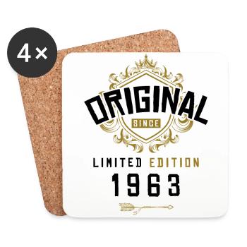 1963 limited edition Geburtstag - Untersetzer (4er-Set) - Weiß - Vorne