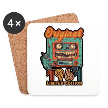 1961 Original Limited Edition Cassette Birthday - Coasters (set of 4) - white - Front
